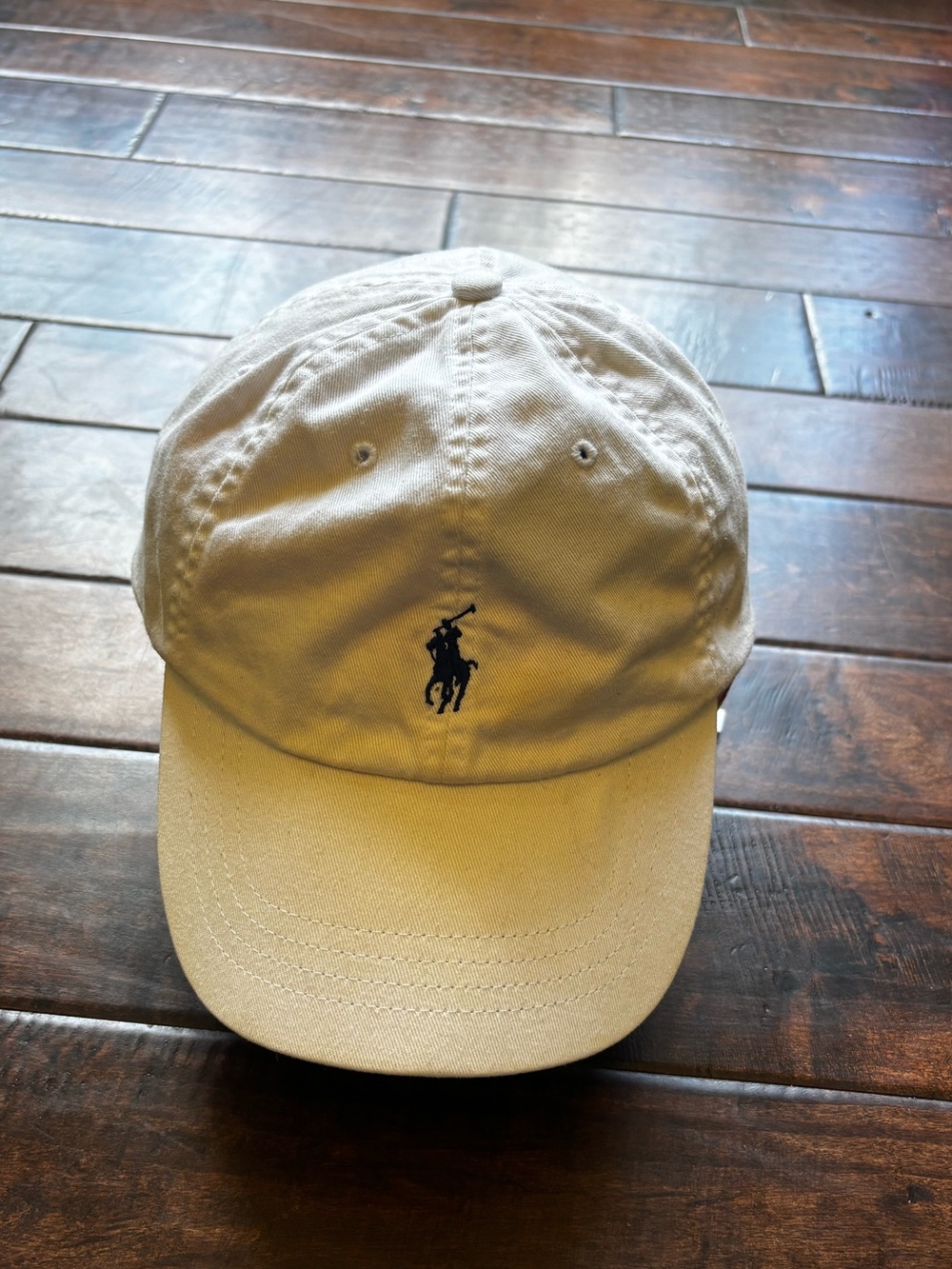 Polo Ralph Lauren Leather Strapback Hat in White